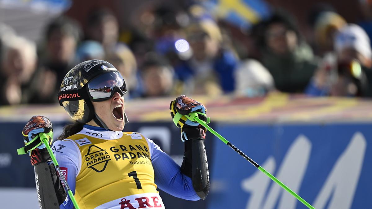 Brignone på sitt fart av Giant, Rast 8th