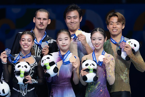 Skate til Milano Pairs 'podium